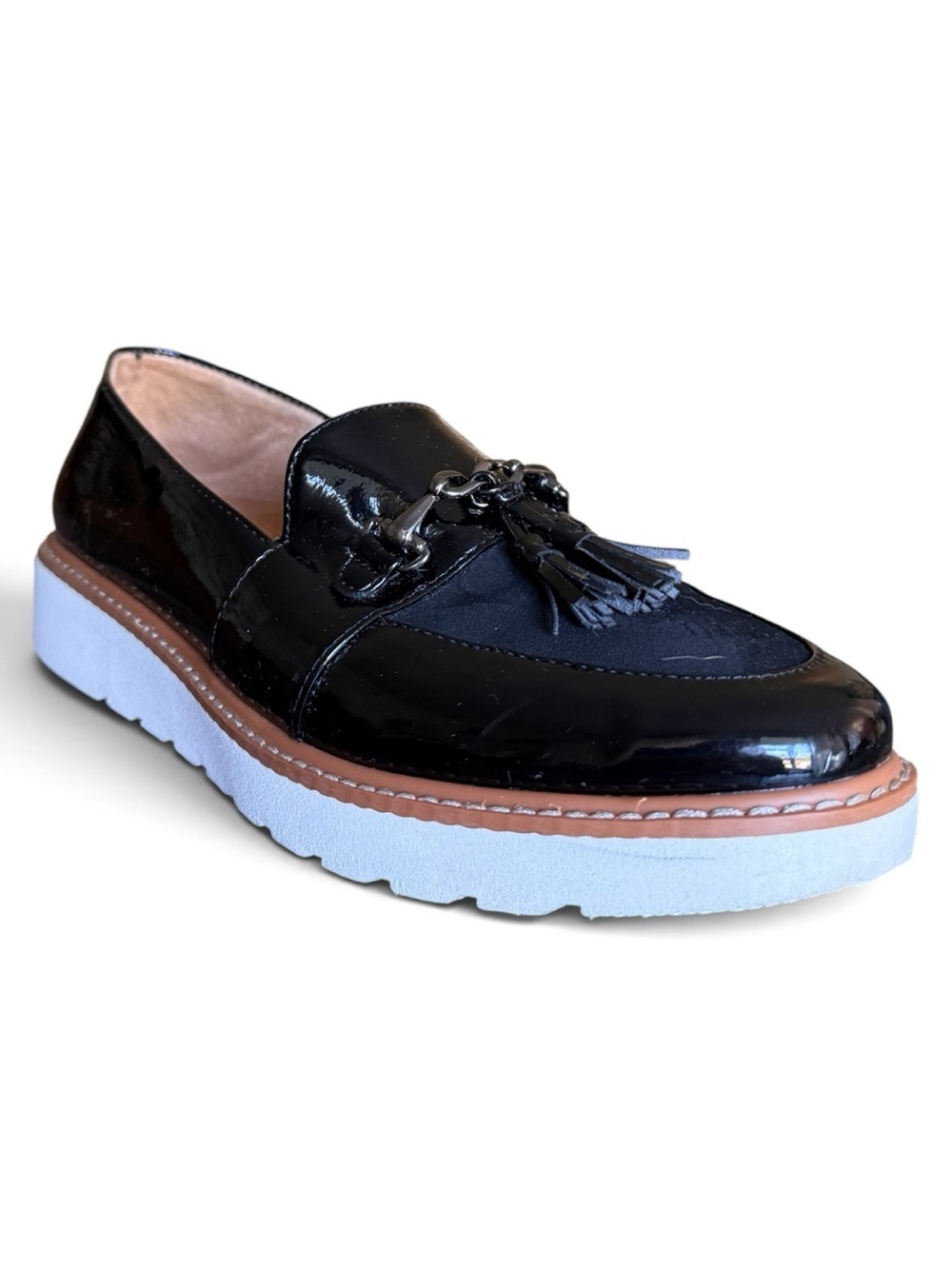 Naturalizer Estelle Tassel Loafer | Black Patent | Women’s Size 9 | Very Good